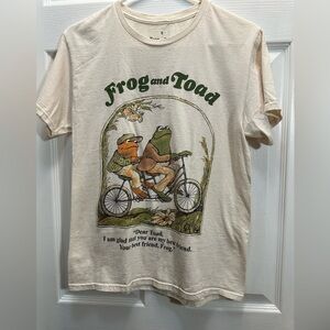 Frog and Toad Graphic Tee - Cream Short Sleeve